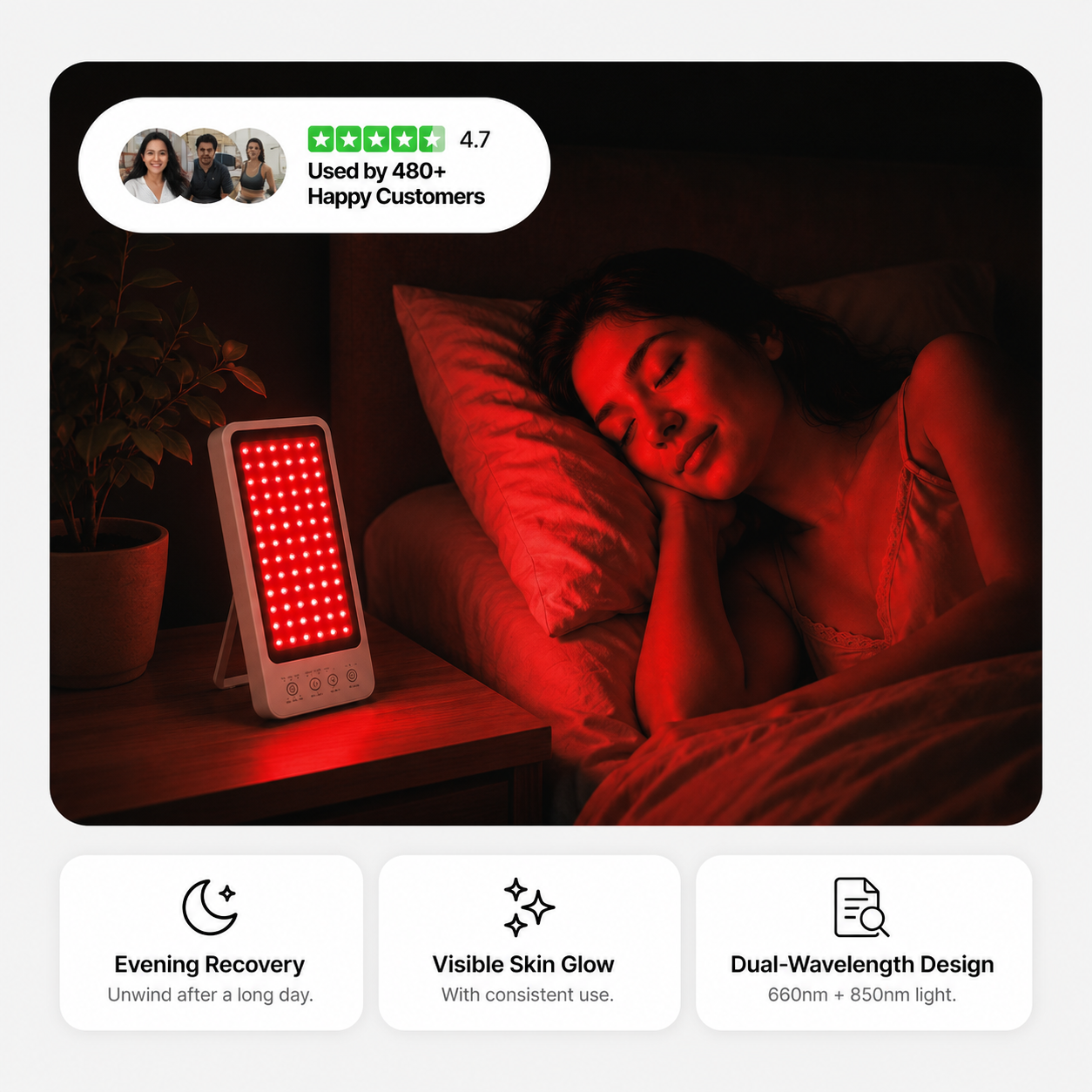 SpectraWave Pro Red & Infrared Light Therapy Panel
