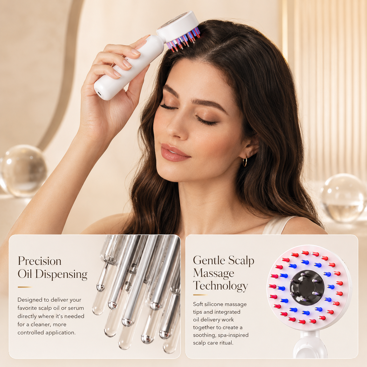 Dermelle 4-in-1 Electric Scalp Massage Comb