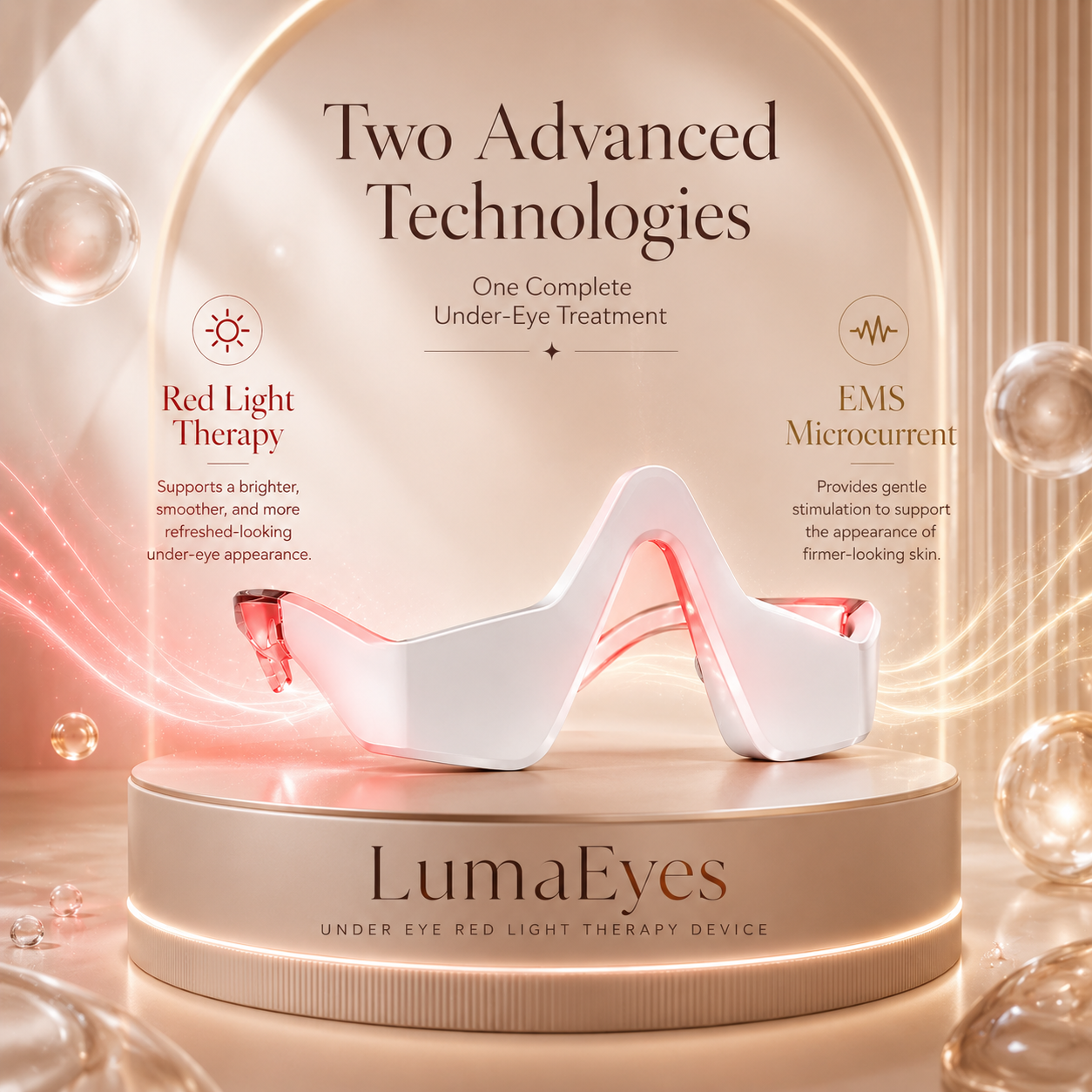LumaEyes Under Eye Red Light Therapy Device