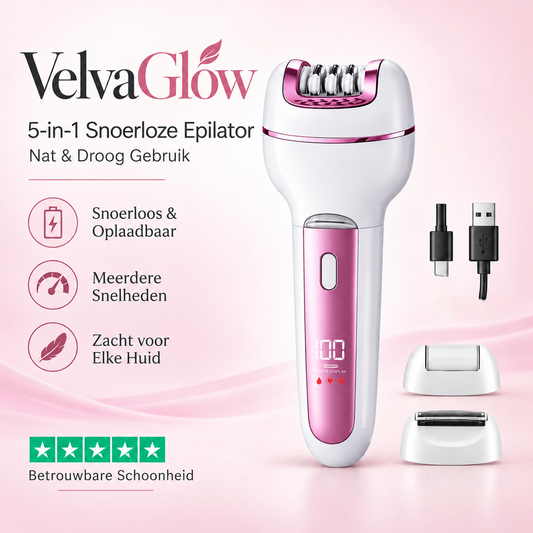 VelvaGlow 5-in-1 Snoerloze Epilator