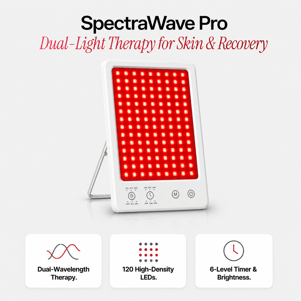 SpectraWave Pro Red & Infrared Light Therapy Panel
