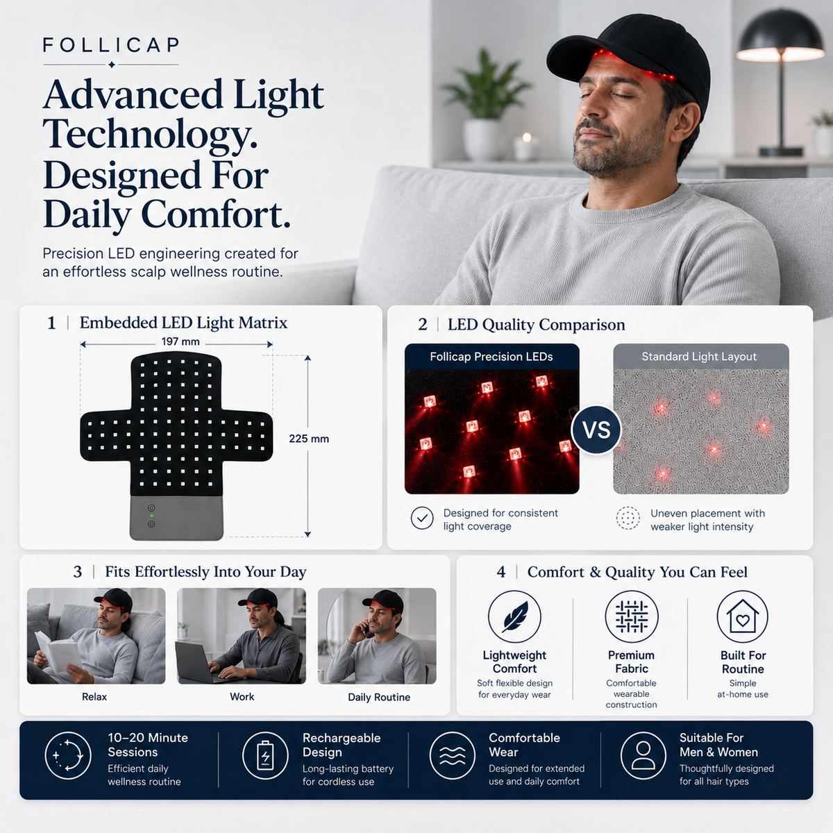 Follicap LED Hair Growth Therapy Cap